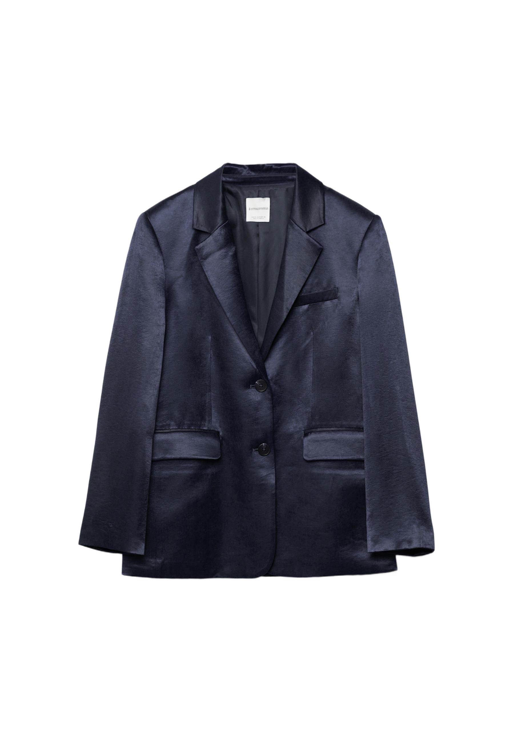 Satin blazer — Dark blue