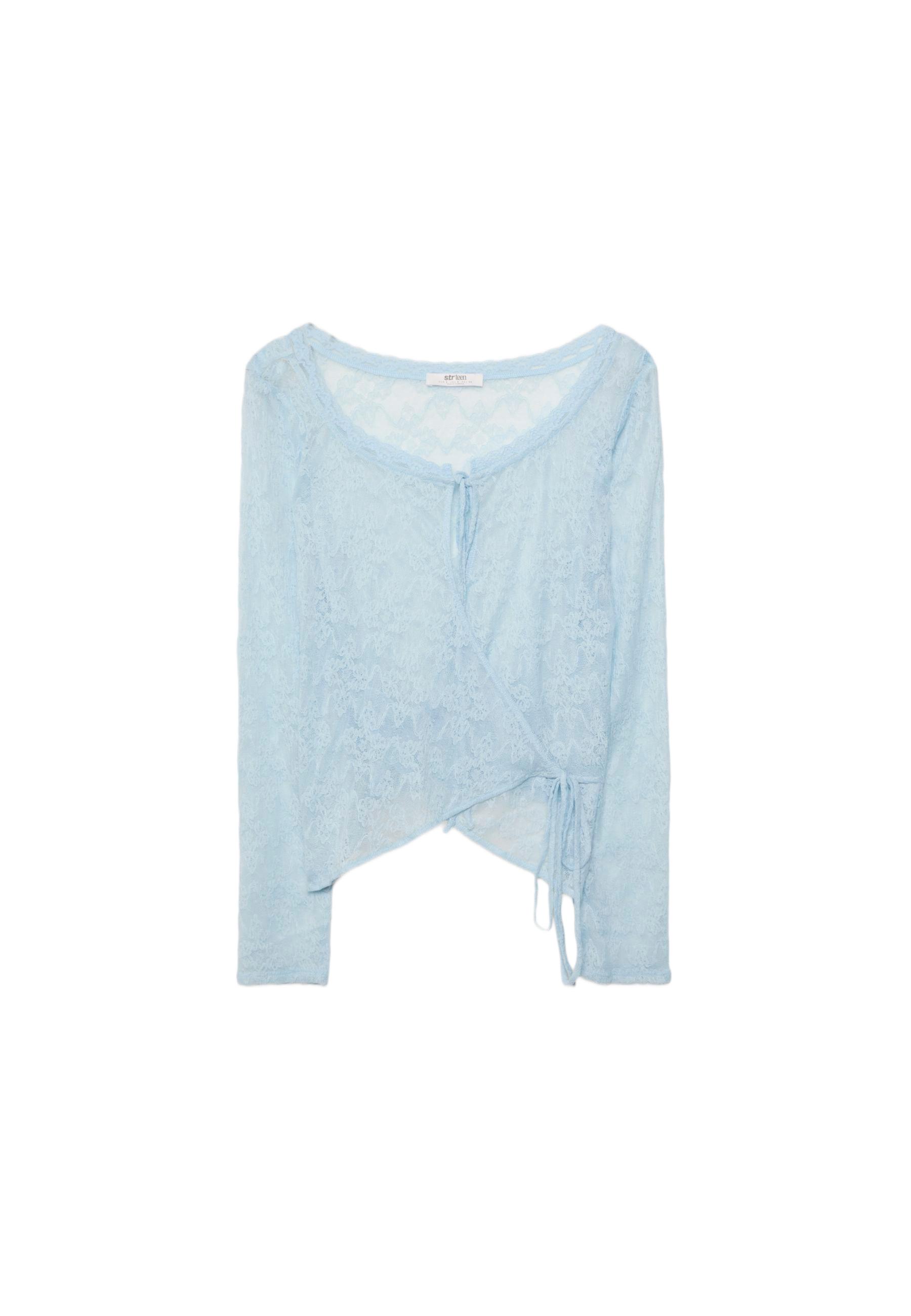 Crossover lace T-shirt