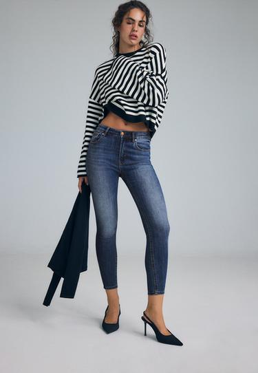 D07 High-waist skinny jeans — OVERDYED BLUE DENIM 2