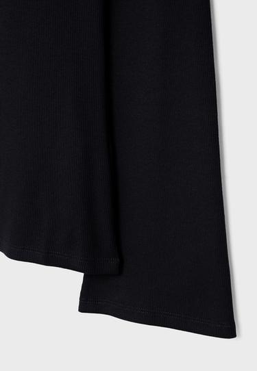 Flared sleeve basic T-shirt — Black 8