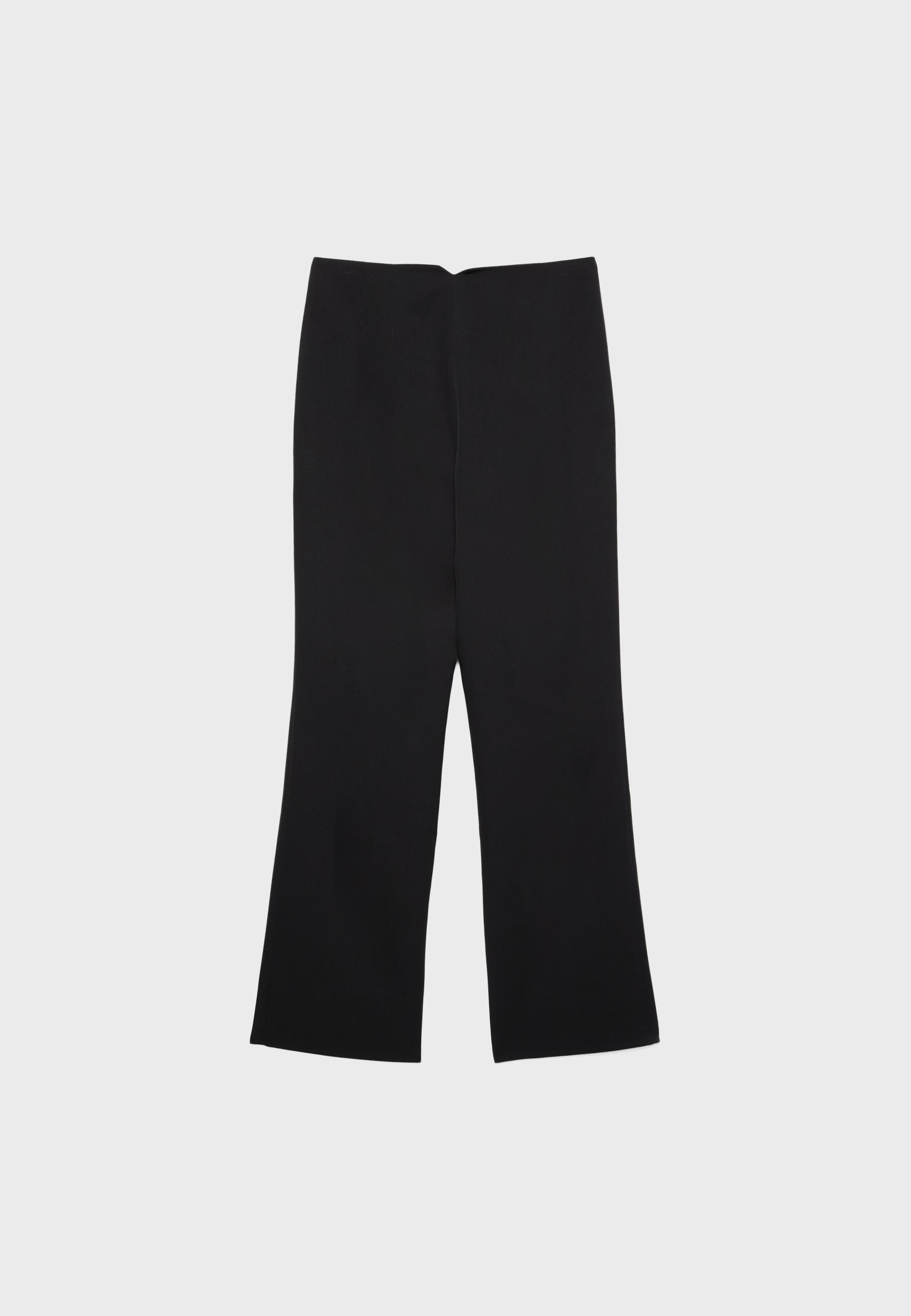 Smart flared trousers with slit - Women's fashion Smart flared trousers with slit - Women's fashion
