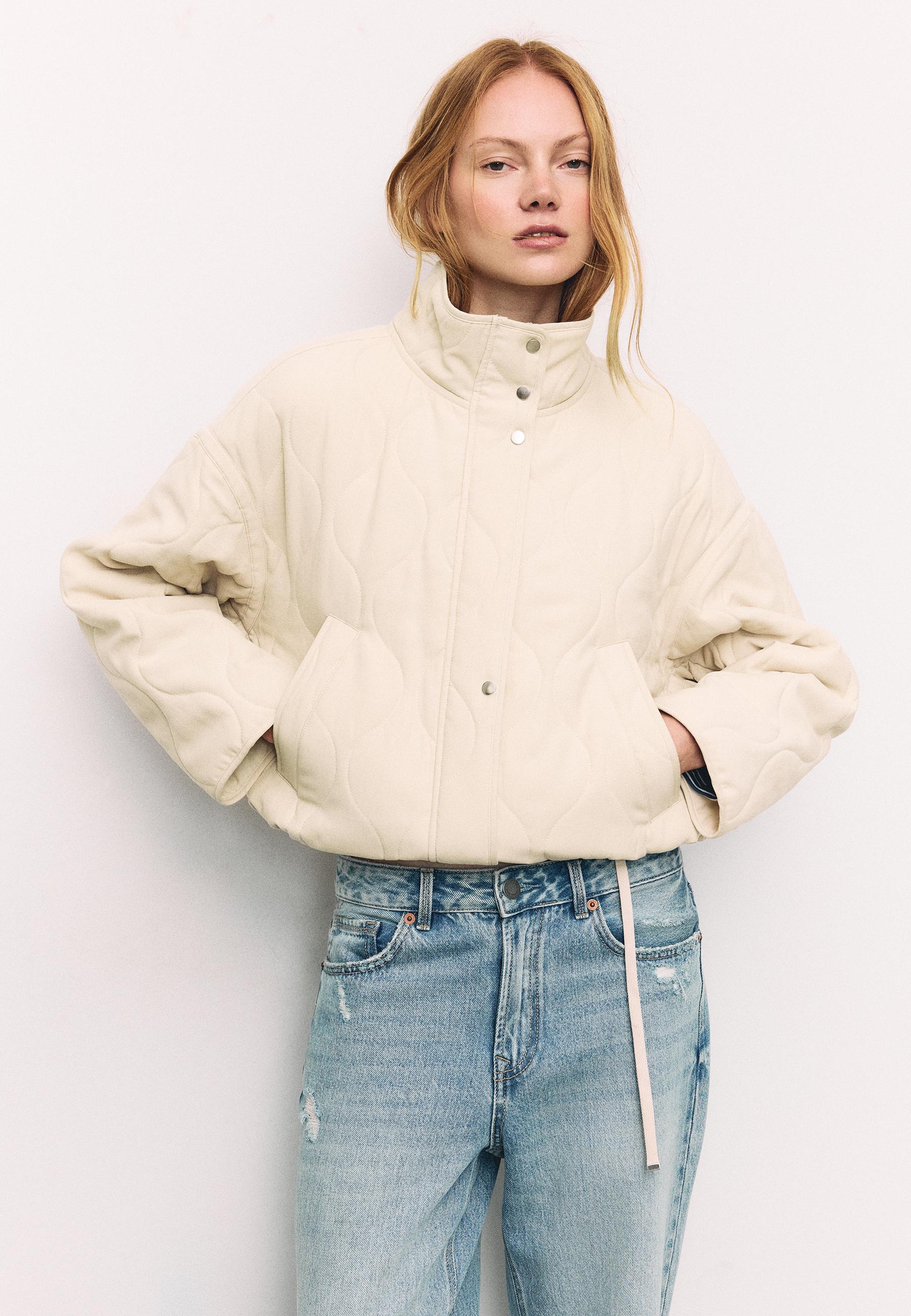 Puffer jacket — Ecru