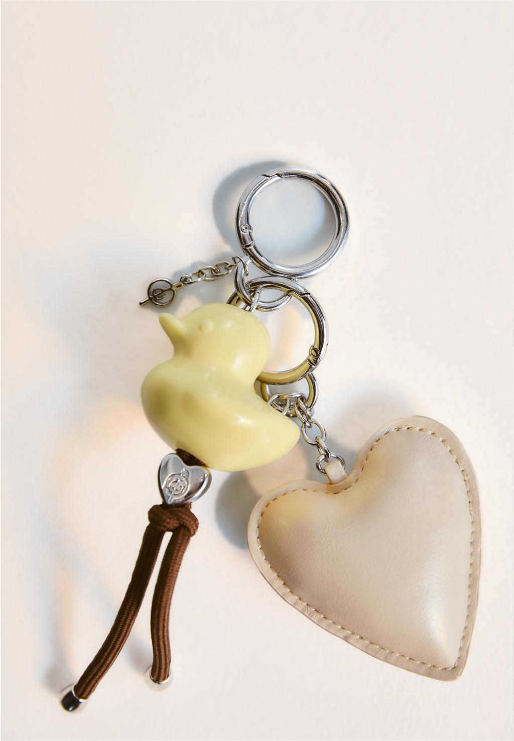 Duck charm keyring