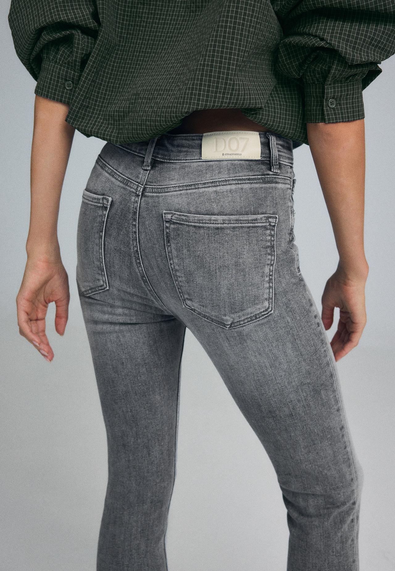D07 High-waist skinny jeans — DARK GREY DENIM WASH