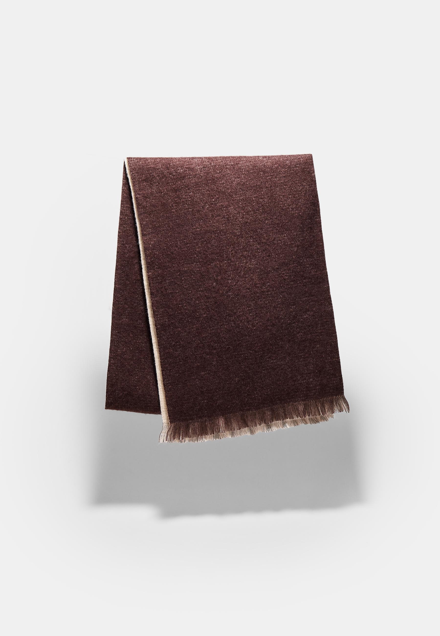 Contrast Scarf — Brown