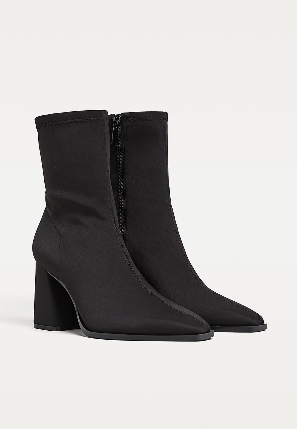 Botines tacón efecto neopreno