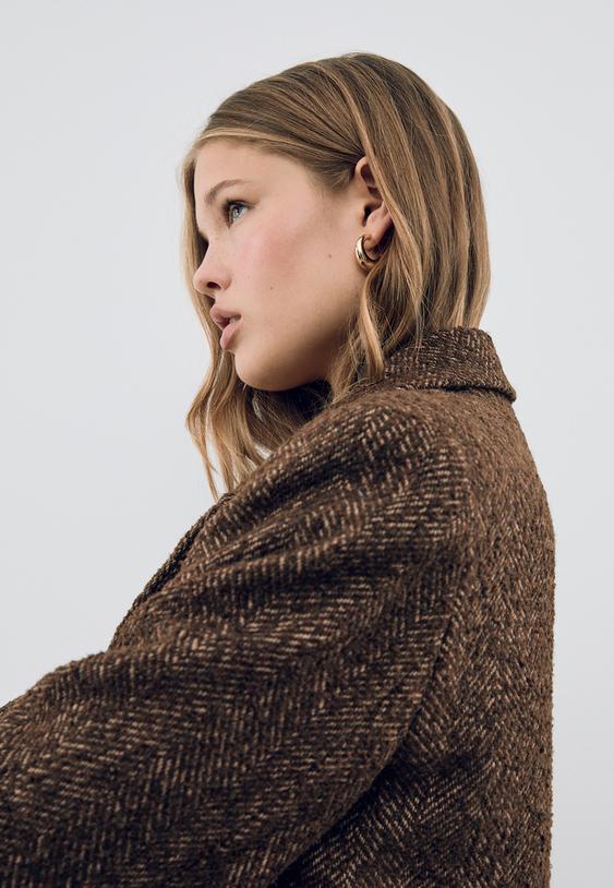 oversize herringbone coat