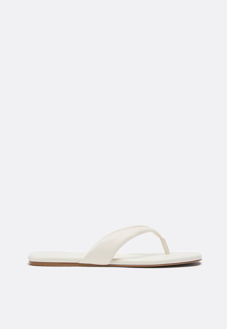 Flache Zehentrenner-Sandalen NATUR 36