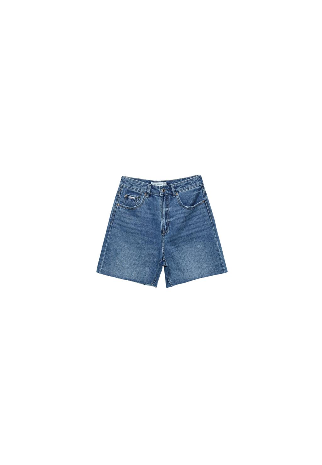 D93 Longline denim shorts