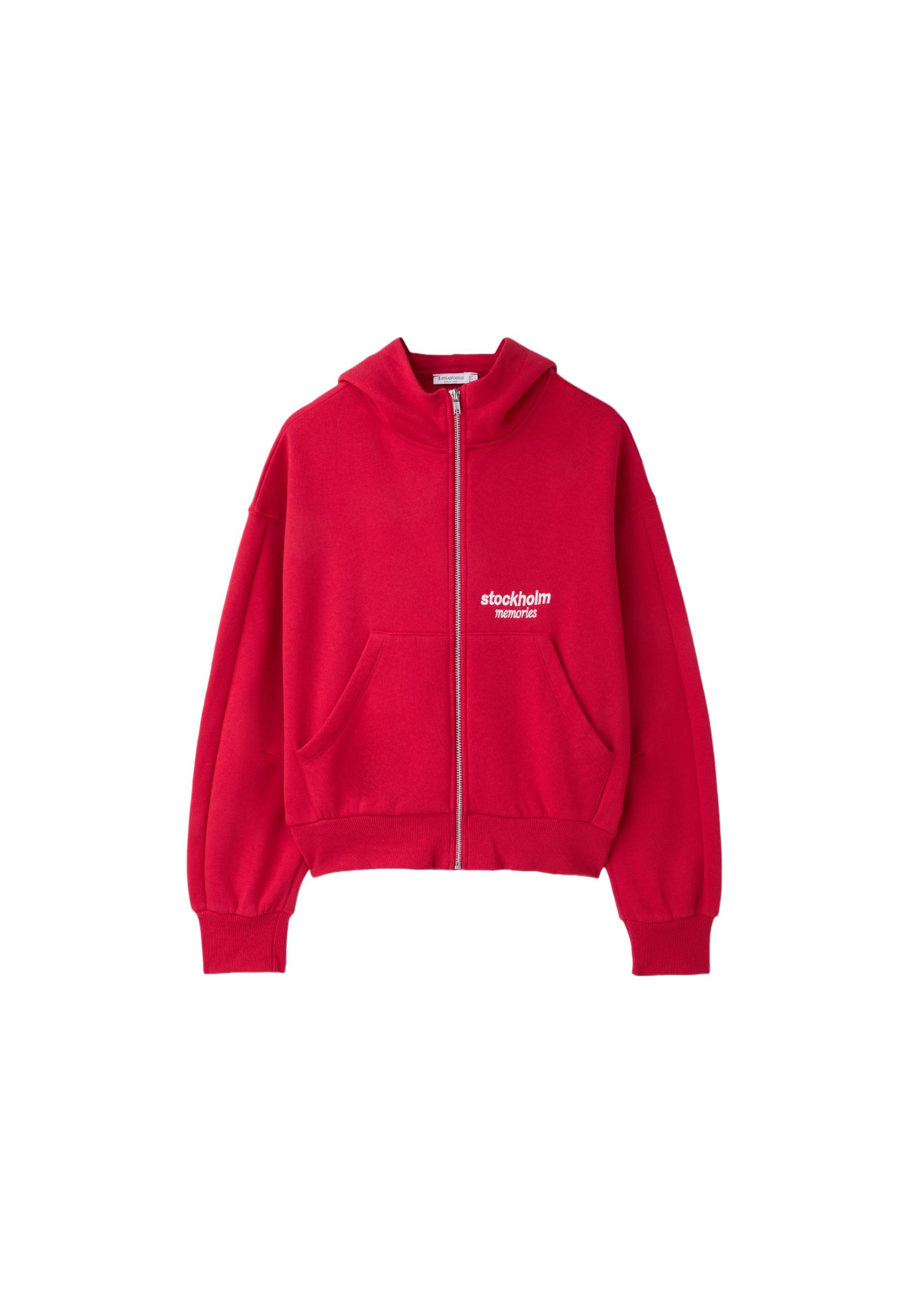 Zip-up hoodie — Red