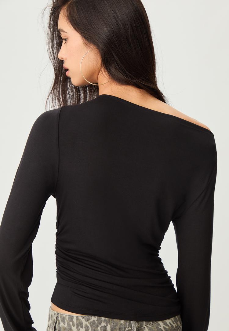 asymmetric t shirt with eyelets