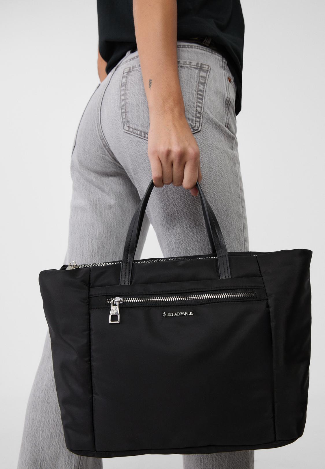 Bag Bolso Tote Cremallera Stradivarius Bolso Shopper Cremallera