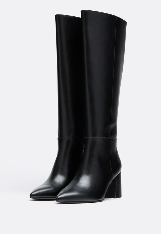 bottes hautes a talon marron
