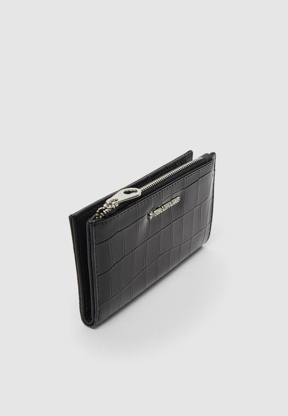basic mock croc purse