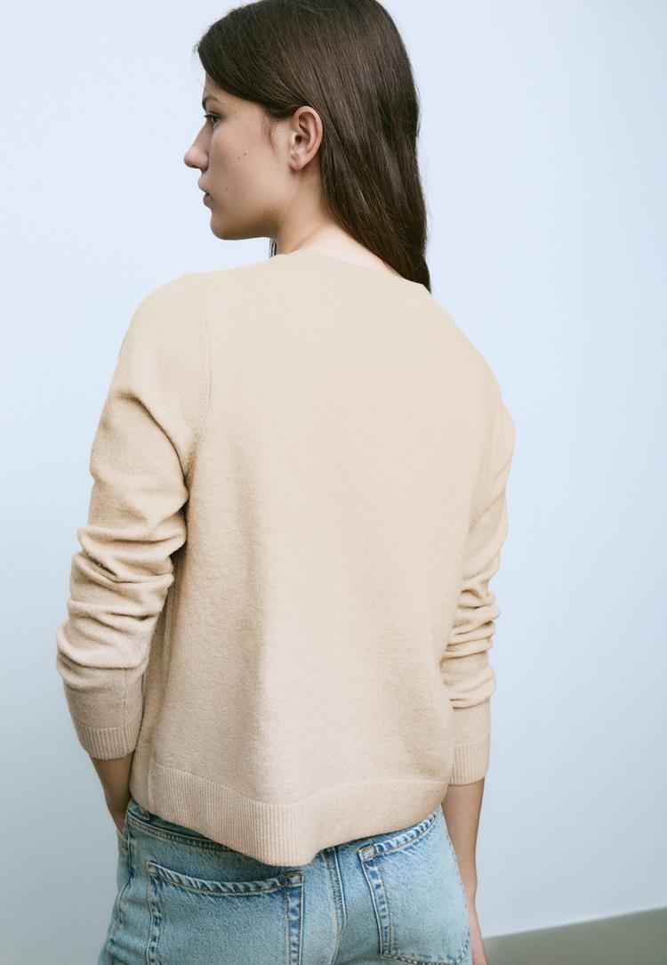 chaqueta punto botones tacto suave