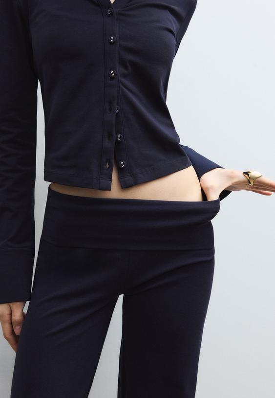 Мрежест Панталон С Прегъващ Се Колан