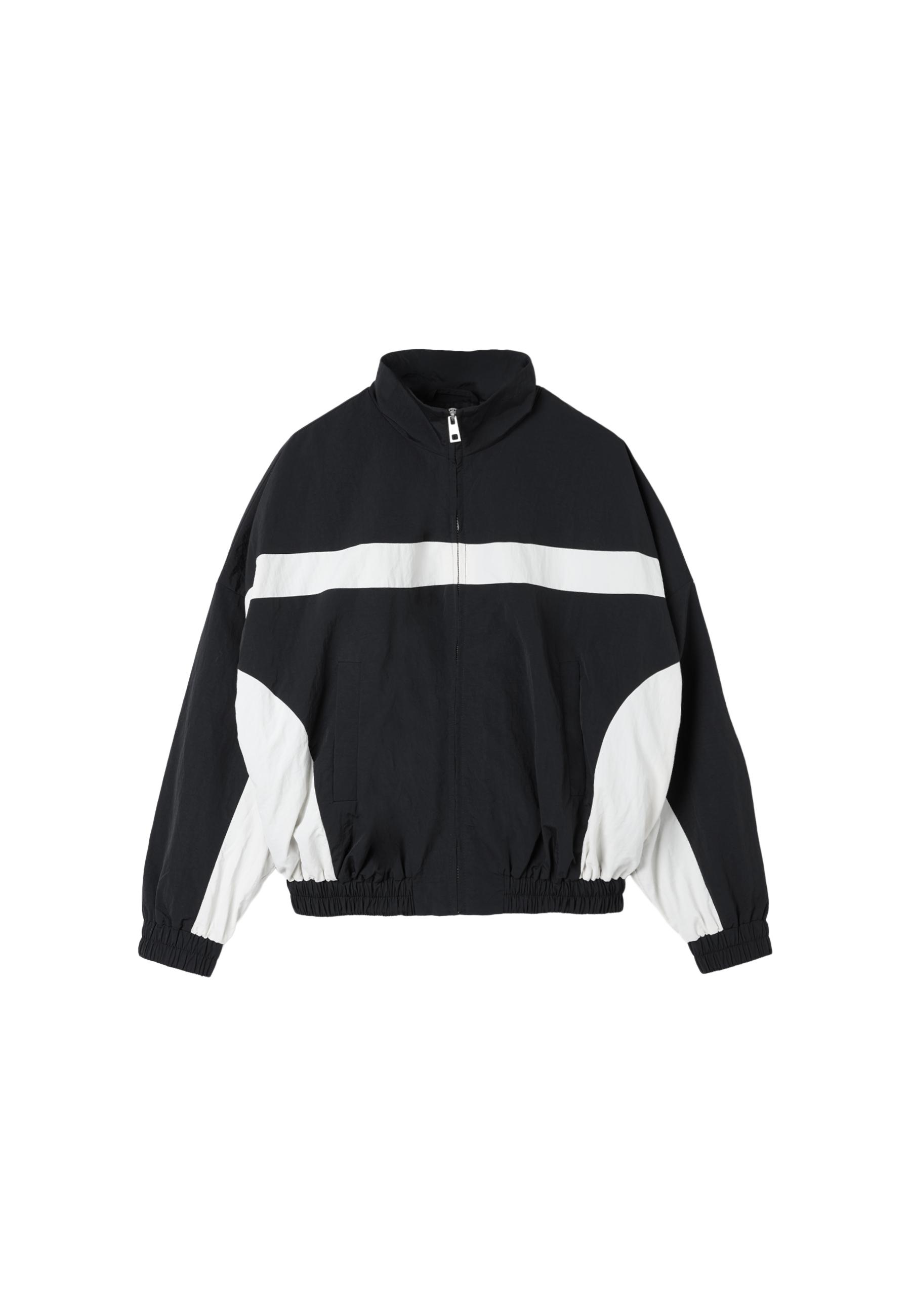 Technical windbreaker jacket — Black