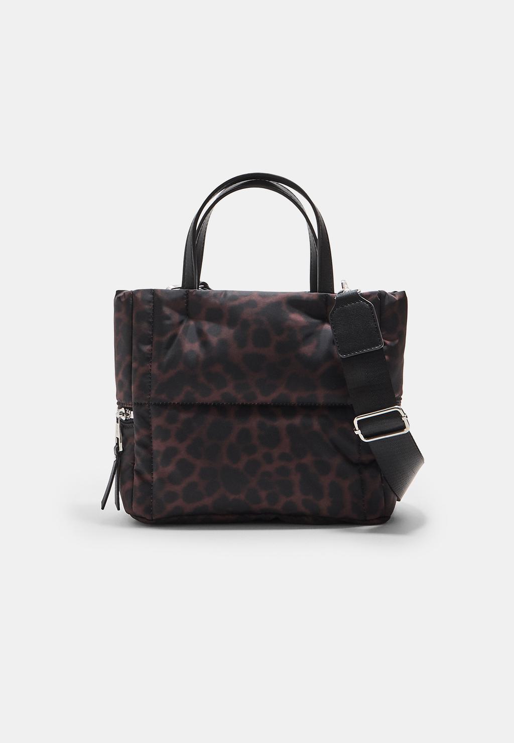 Quilted fabric crossbody bag