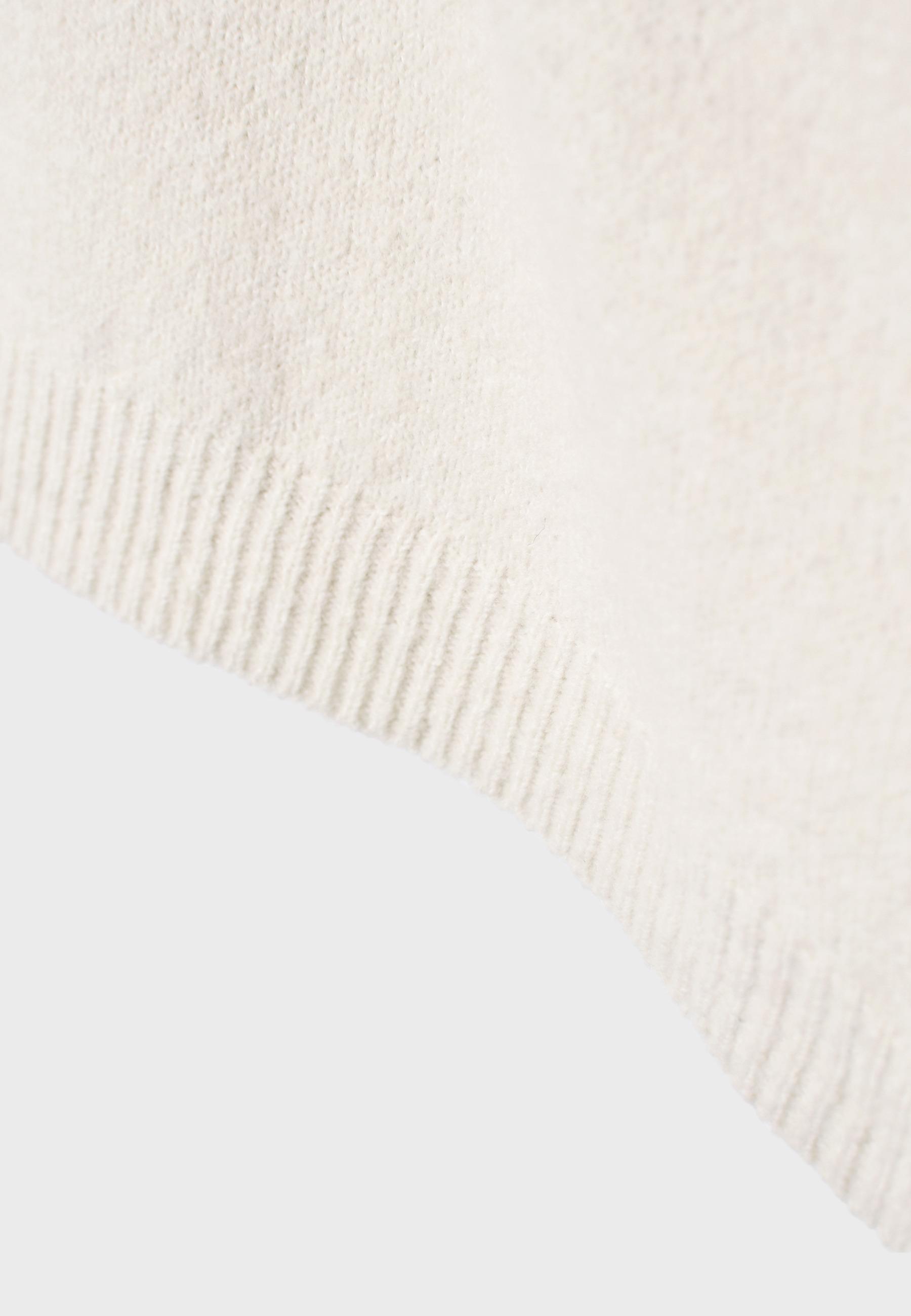 Asymmetric knit sweater — Ecru