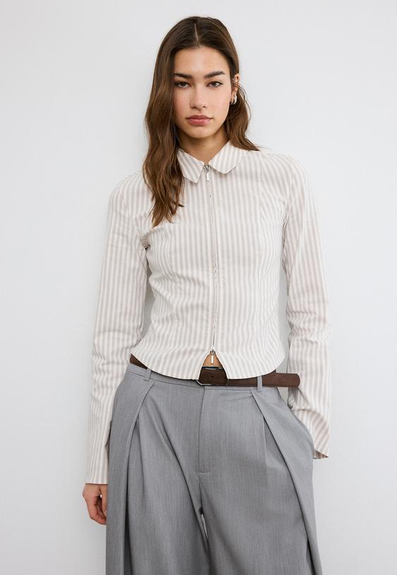 camisa fitted doble cremallera bengalina