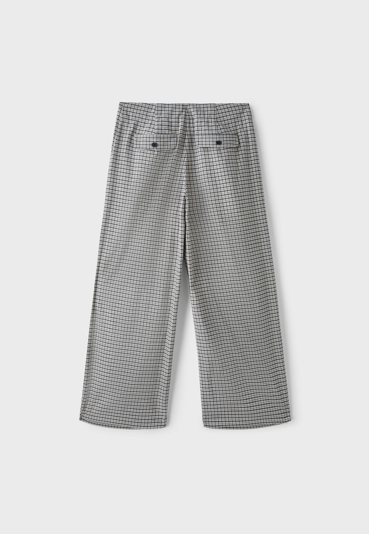 Technical trousers with pleat detail and print — Black