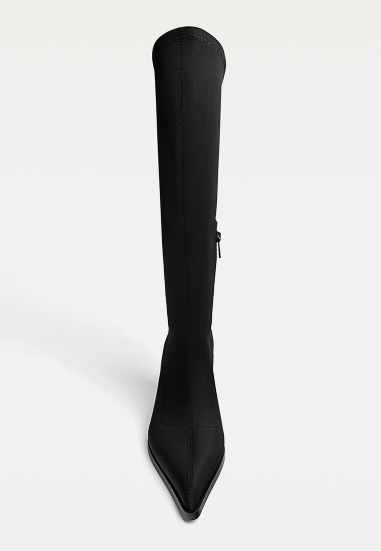 botas tacon xl stretch negras