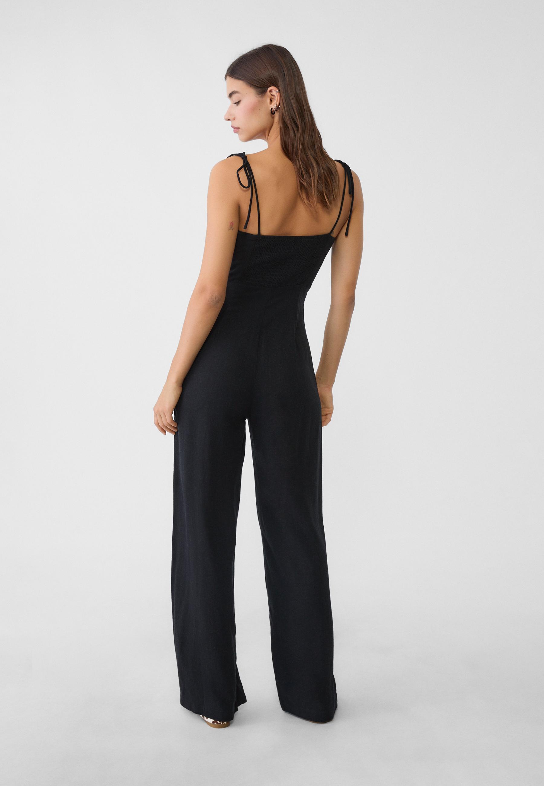 Stradivarius black jumpsuit online