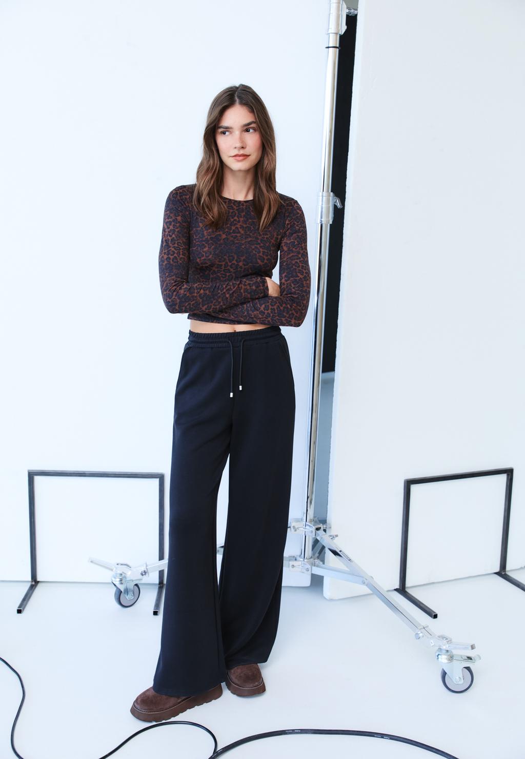 Palazzo broek van zachte stof