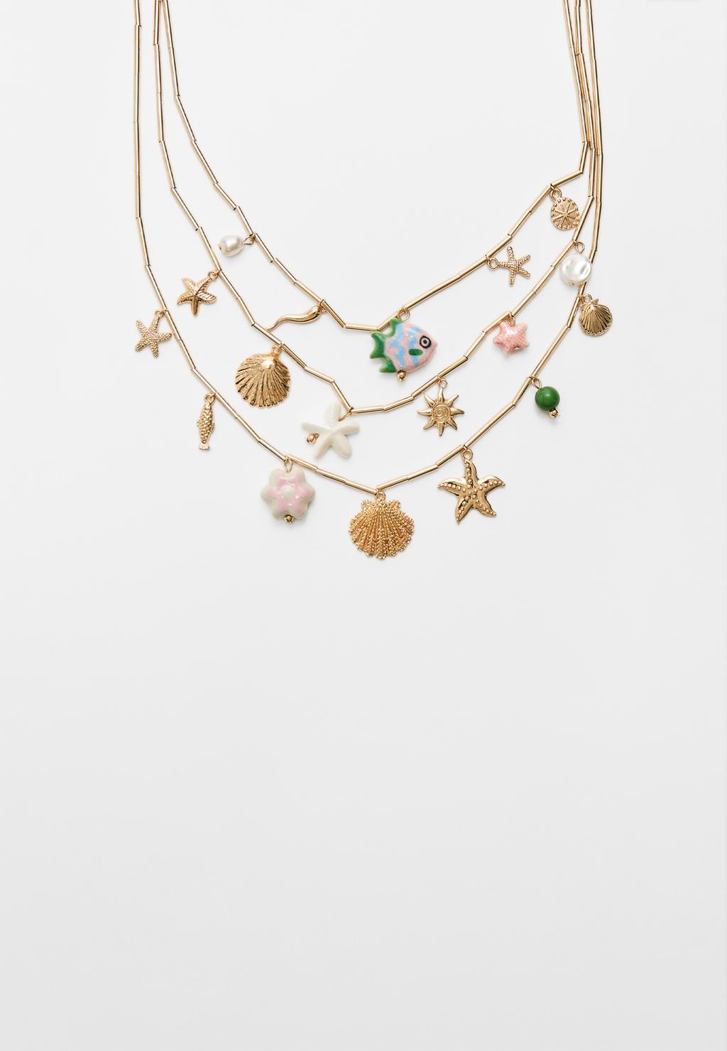 Collier multi-charmes sous la mer