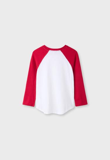 3/4 sleeve baseball T-shirt — Red 8