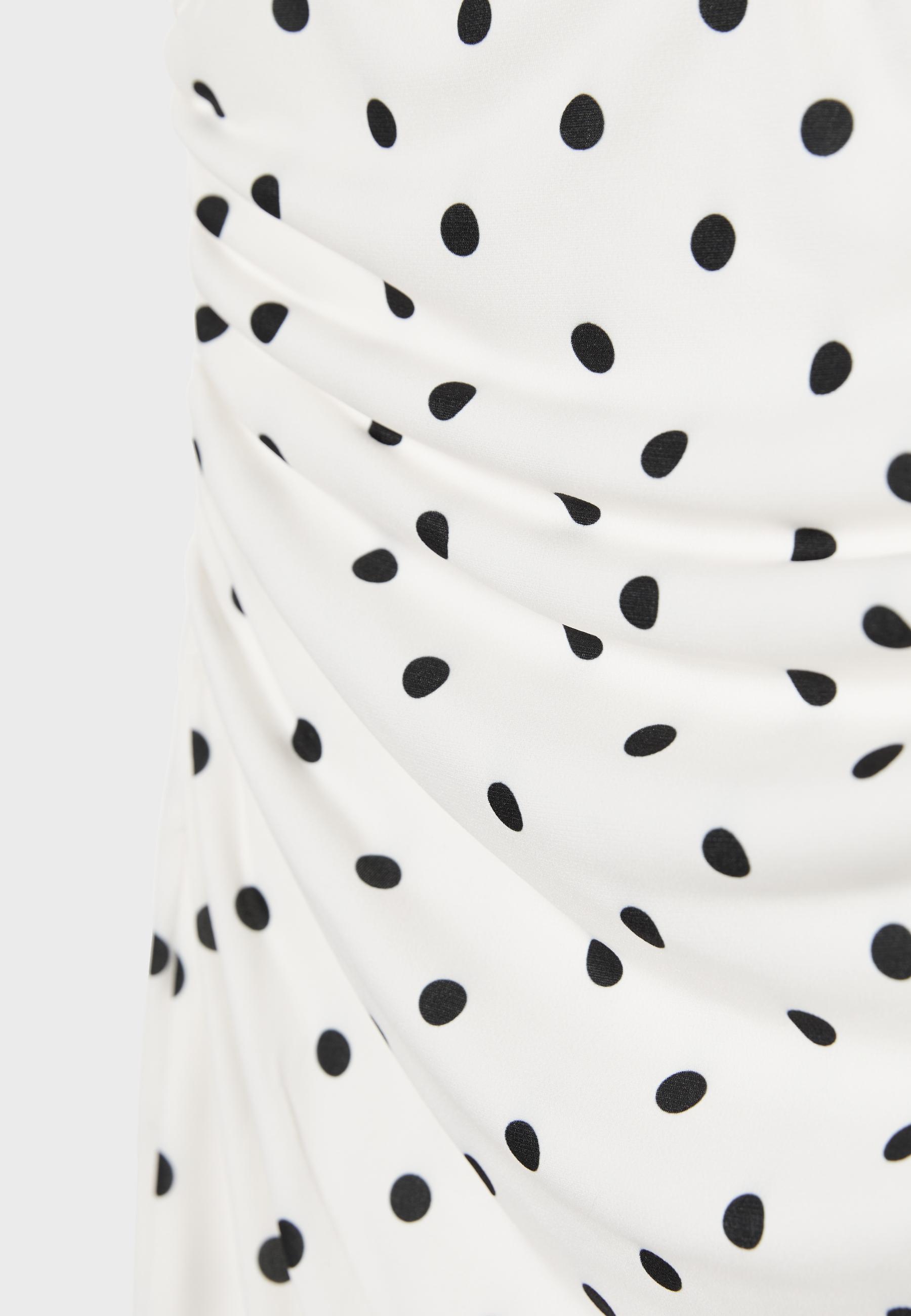 Halter neck backless midi dress — Ecru