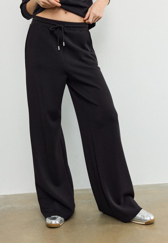 joggingbroek palazzo met zachte touch