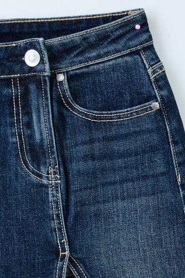 Crossover mini skort — MEDIUM DENIM WASH 9