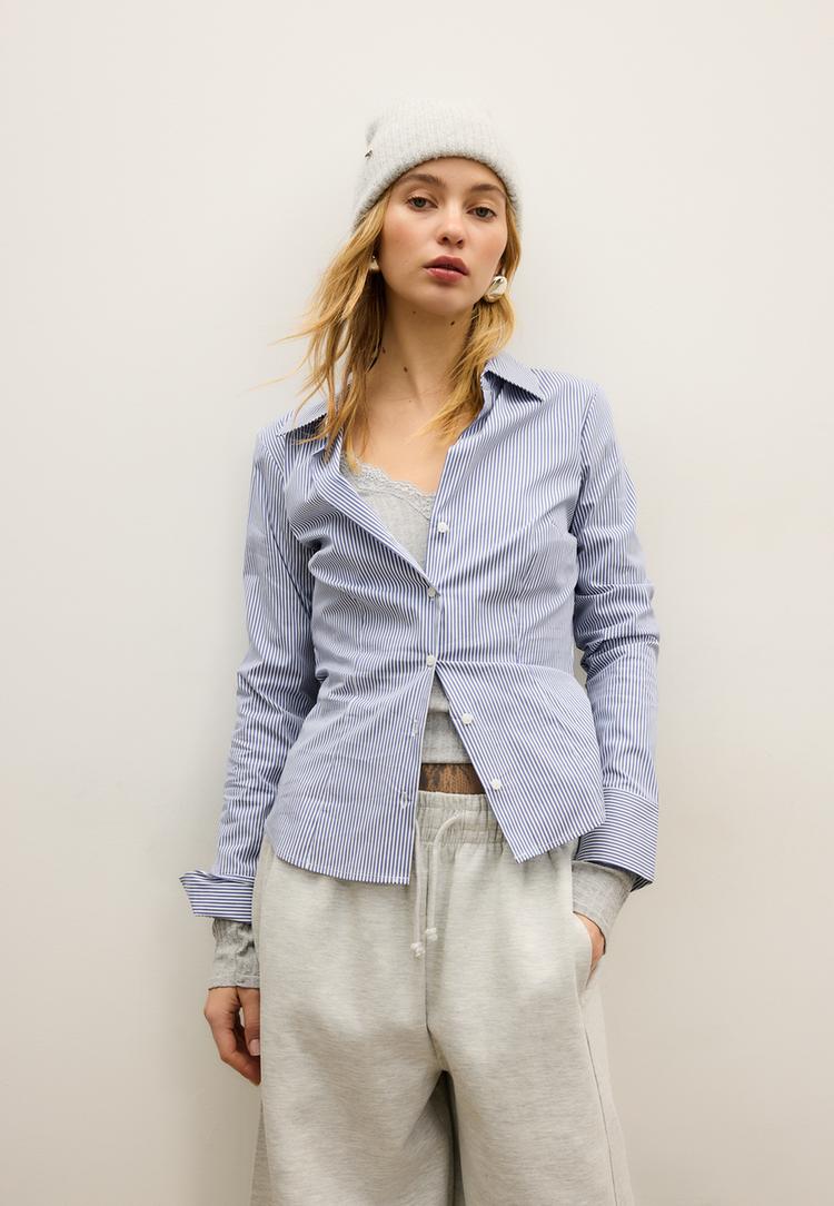 camisa basica fitted rayas