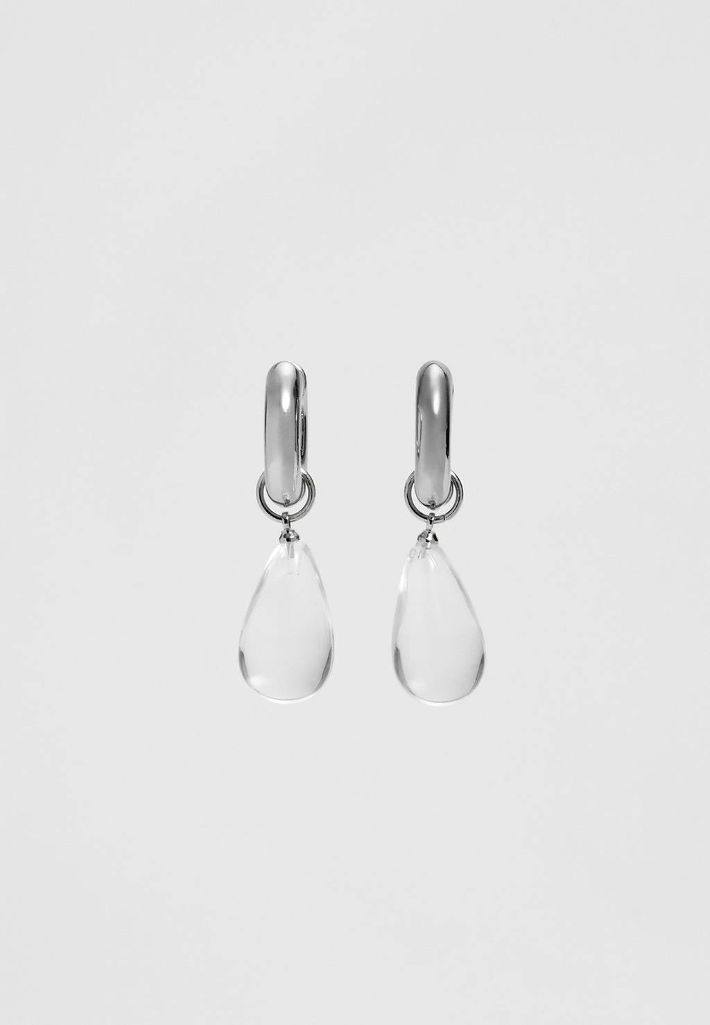 Boucles d’oreilles goutte transparentes