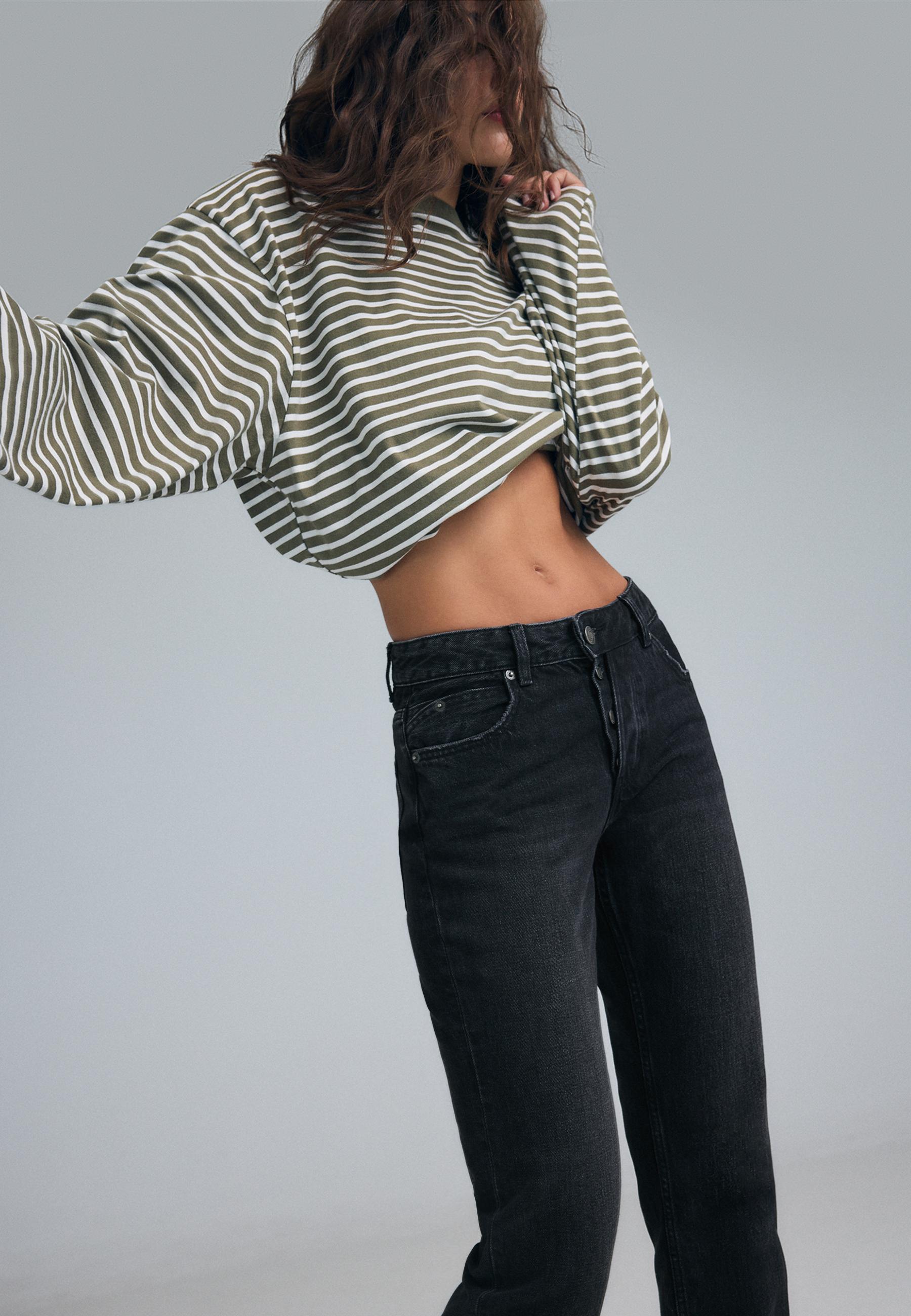 Slim straight fit jeans — BLACK DENIM WASH