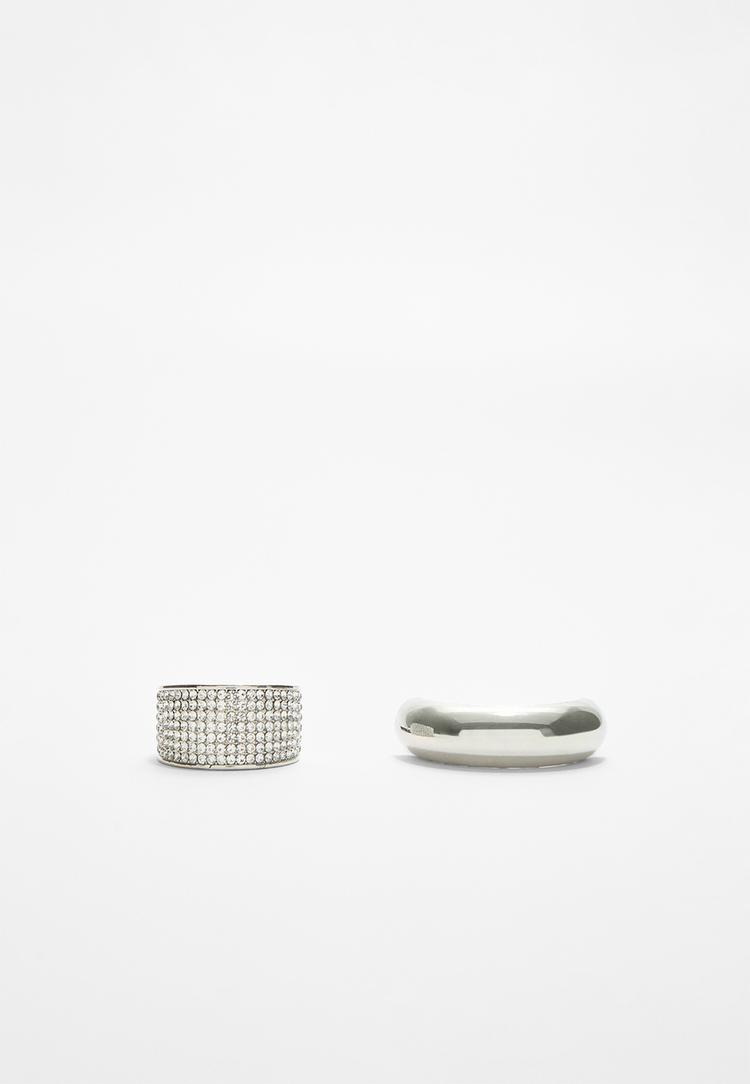 set 2 coleteros metal brillos