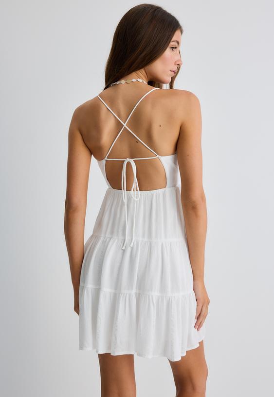 vestido corto escote espalda