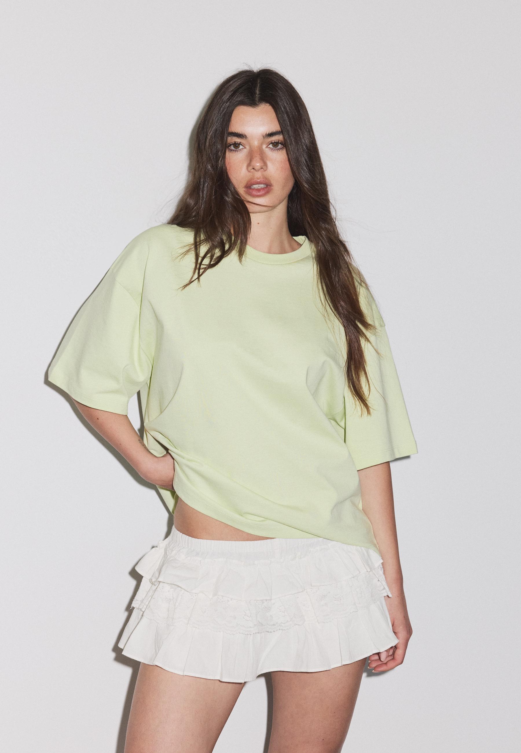 Boxy short sleeve T-shirt — Green