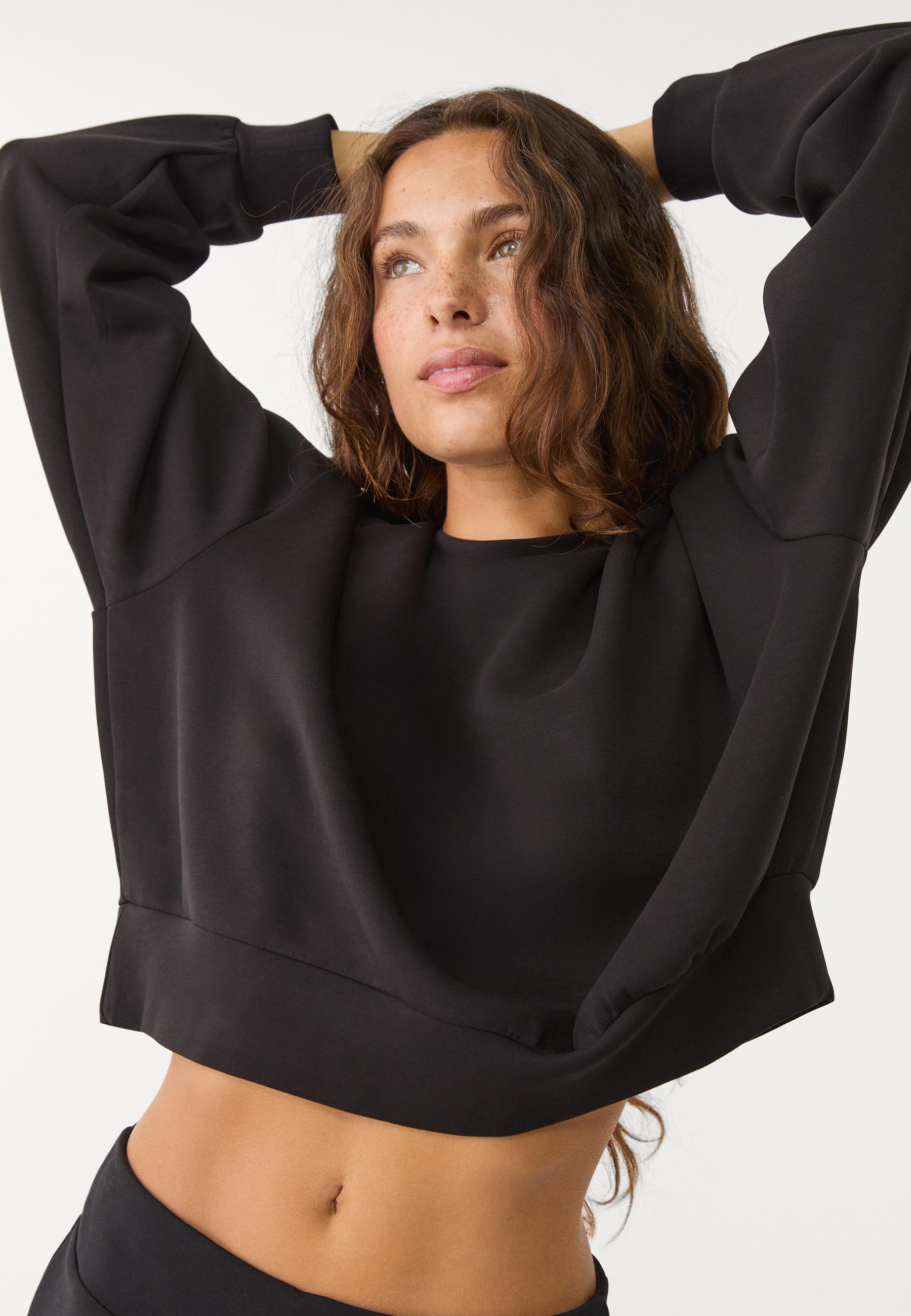 Sudadera Basica Stradivarius Sudadera Negra Sudadera Corta