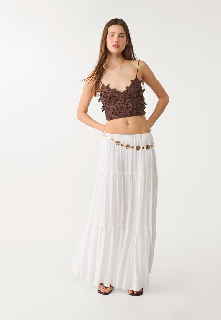 top crochet flores