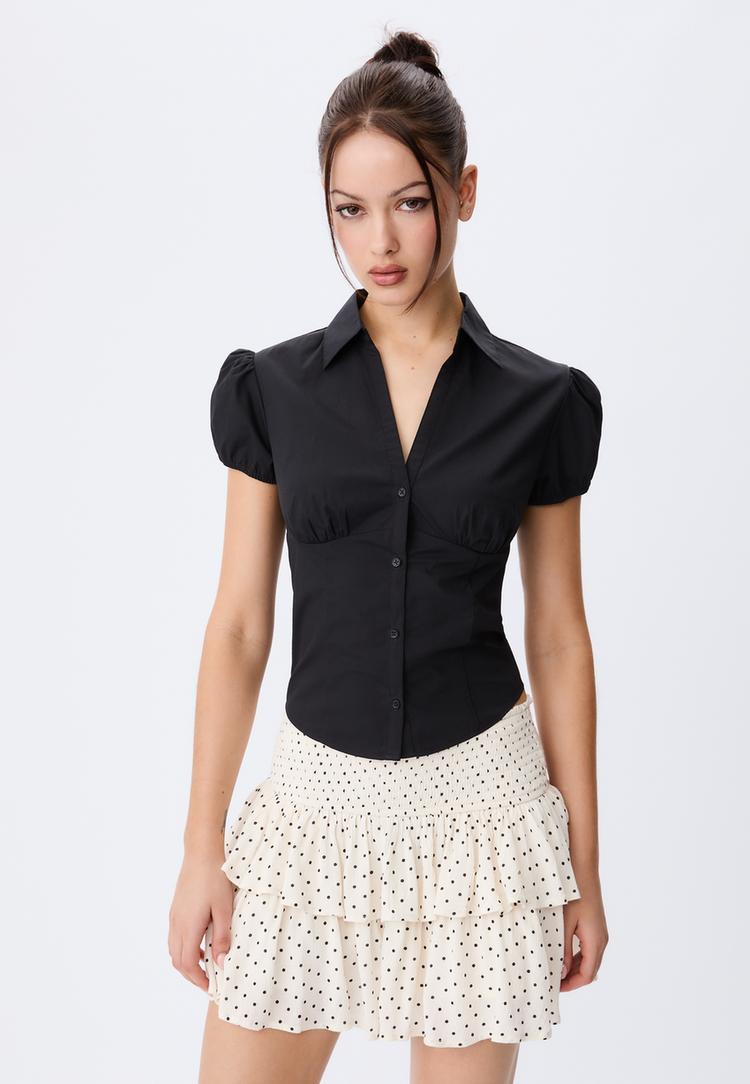falda pantalon mini volantes