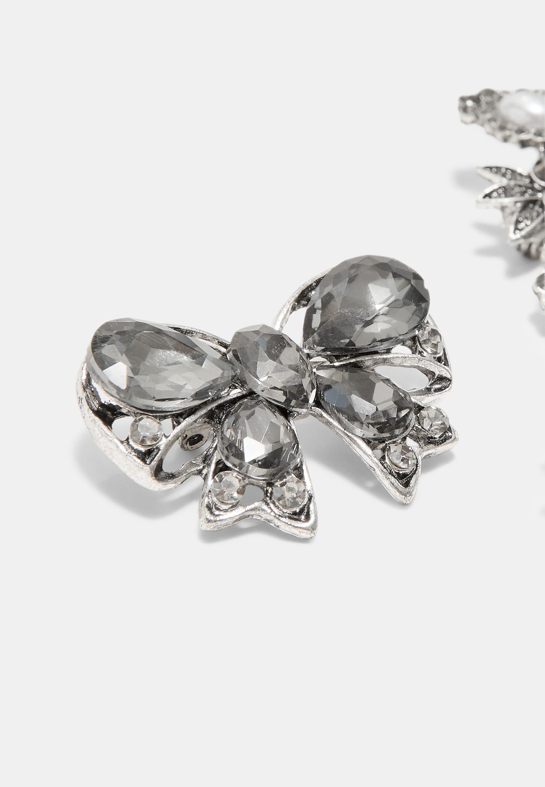 Set of 3 jewel brooches — Grey