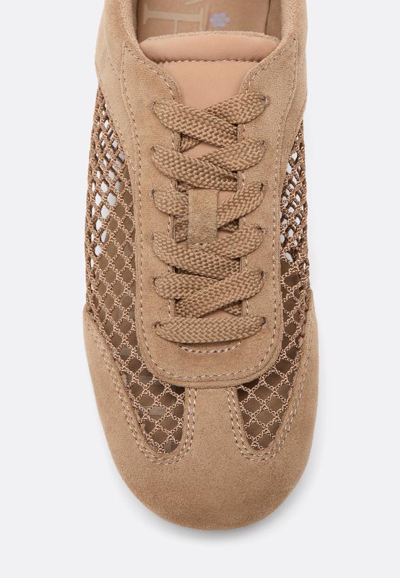 Stradivarius Adidași Plasă Imitație Piele Întoarsă Bej 35