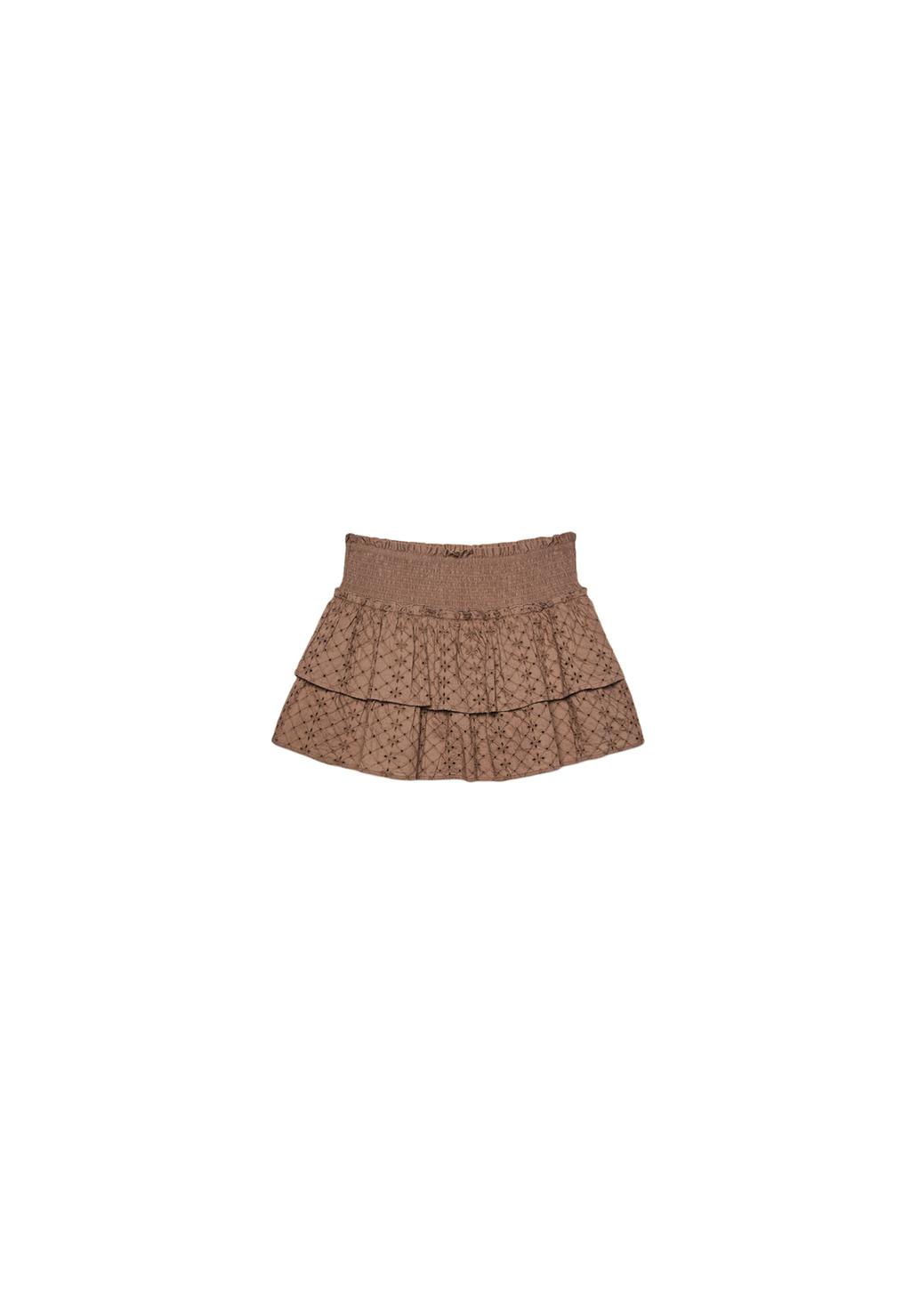 Gonna pantalone fluida con ricami