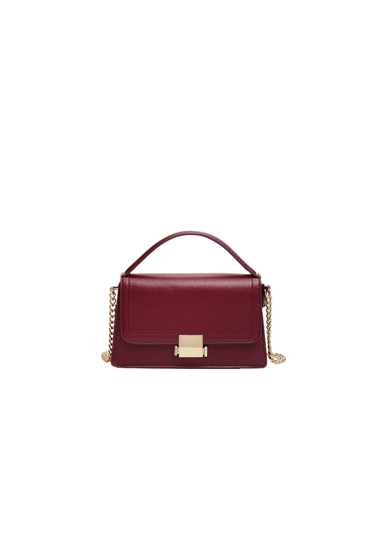Double-handle crossbody bag — Burgundy