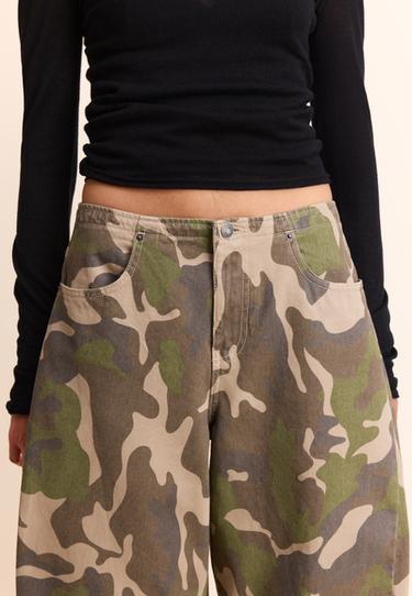 Barrel fit jeans with adjuster — Khaki 5