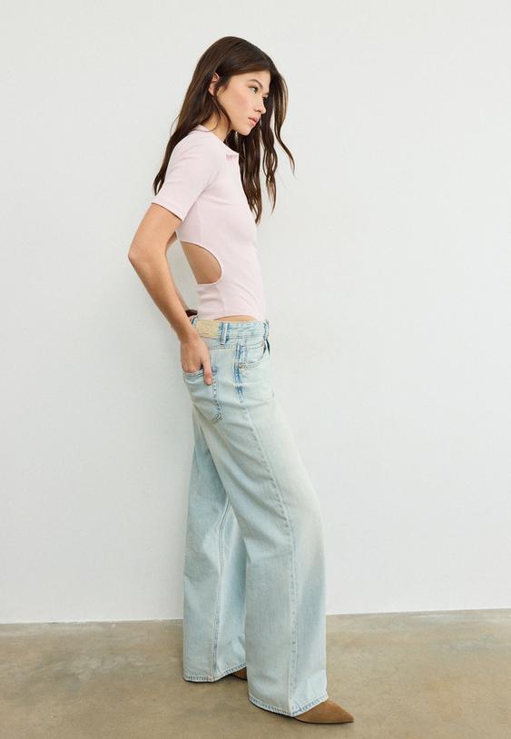 Stradivarius Κορμάκι Πόλο Παστέλ Ροζ M