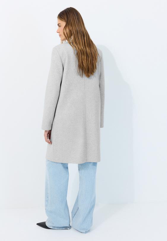 manteau midi bouton toucher doux