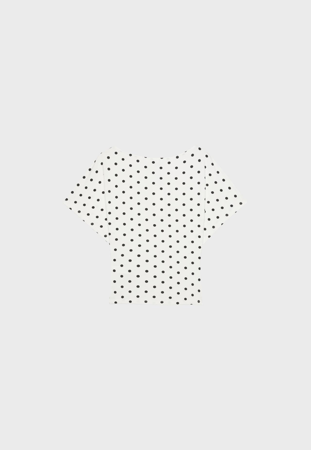Short sleeve boat neck T-shirt — Ecru